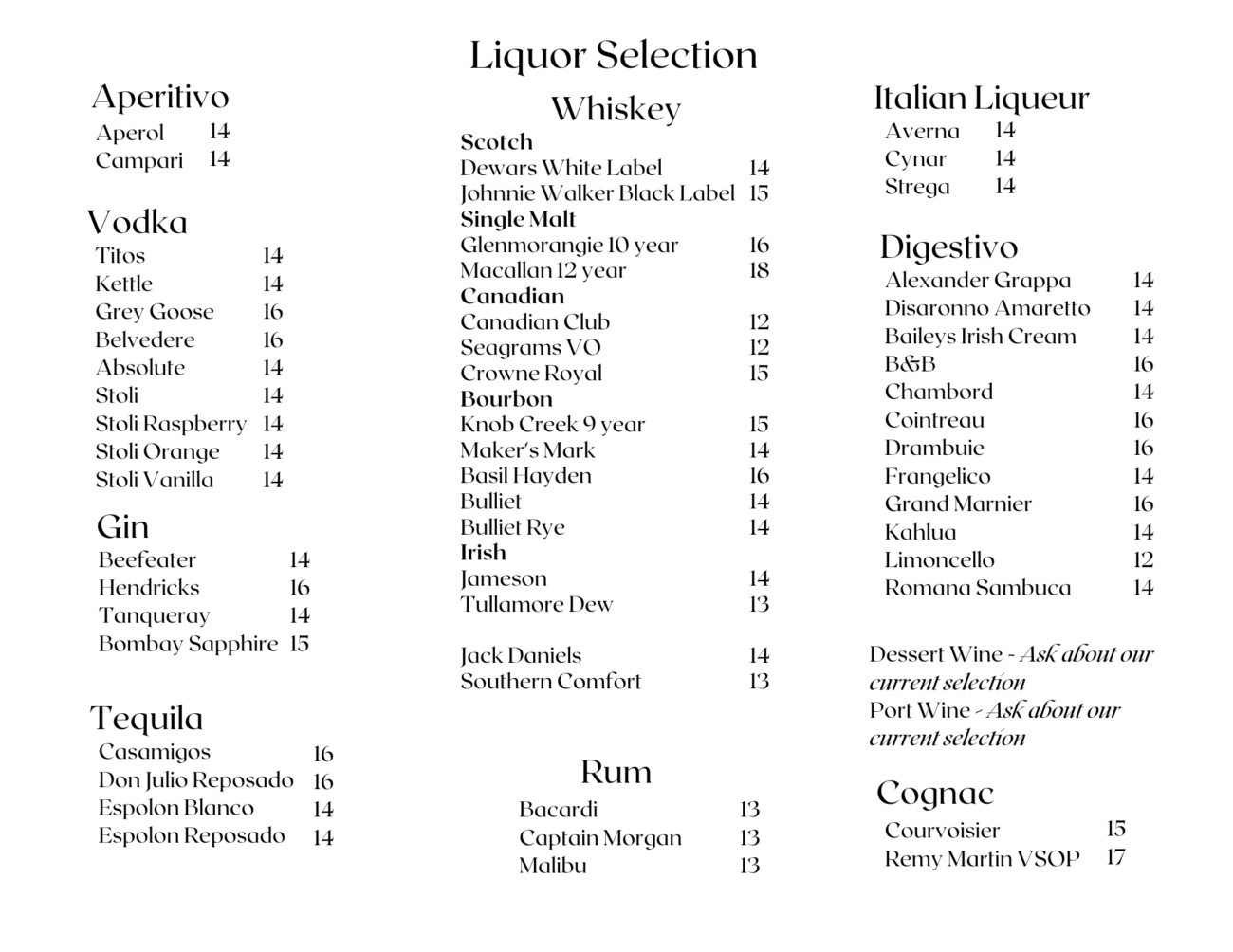 beverages